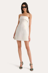 Lauren Linen Fold over Mini Dress
