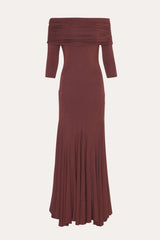 Olympia Off-Shoulder Flare Dress