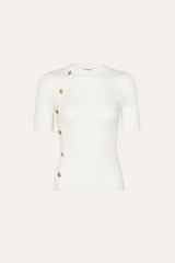 Daphne Ribbed Short Sleeve Top