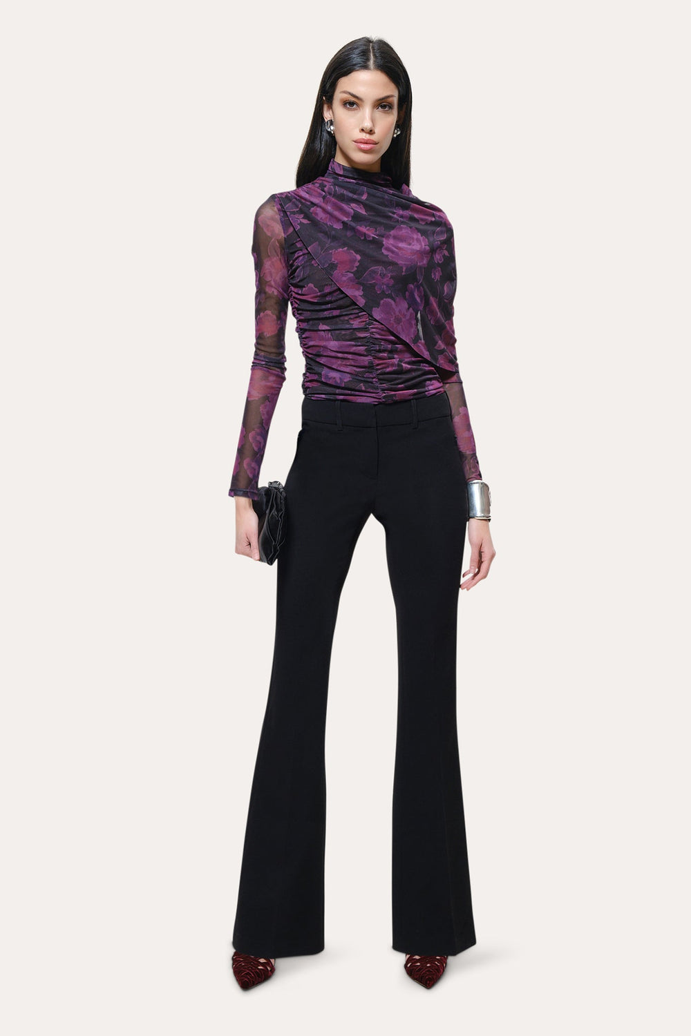 Georgia Ruched Mesh Top