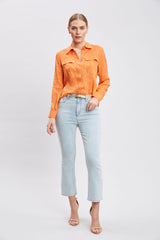 Silk Jacquard Utility Shirt