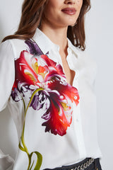 Digital Floral Silk Shirt