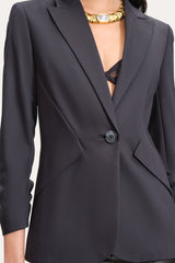 Cotton Panel Blazer