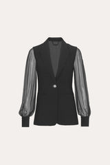 Chiffon Sleeve Blazer