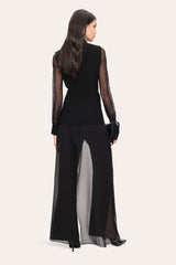 Chiffon Sleeve Blazer