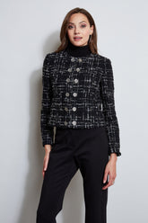 Metallic Kissed Tweed Jacket