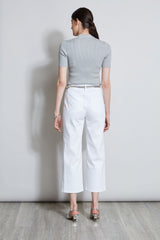 Stretch Denim Wide Leg Pant