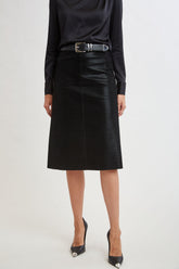 Croc Midi Skirt