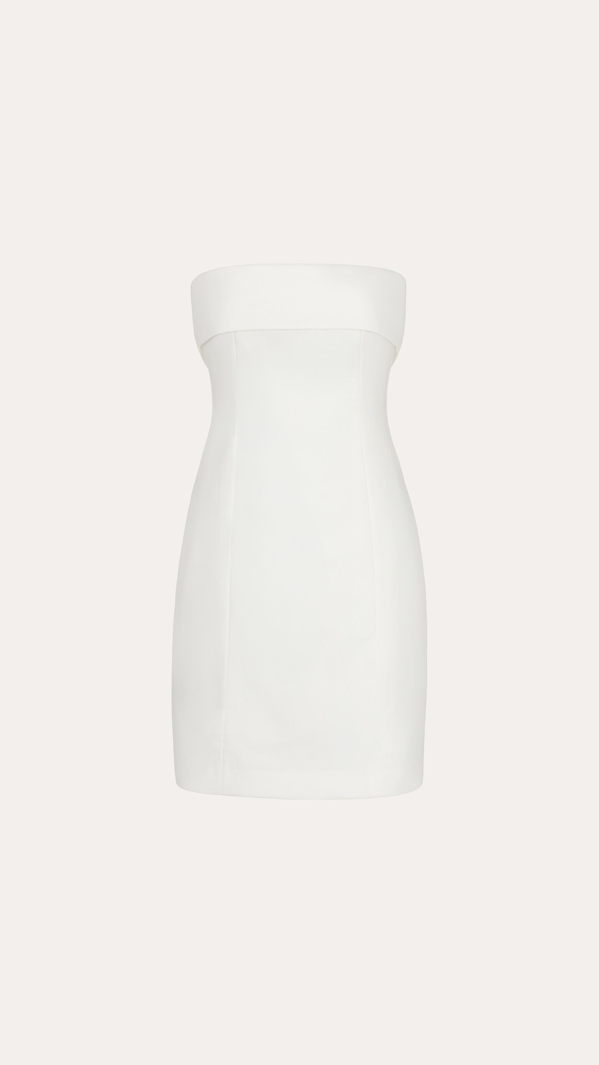 Lauren Linen Fold over Mini Dress