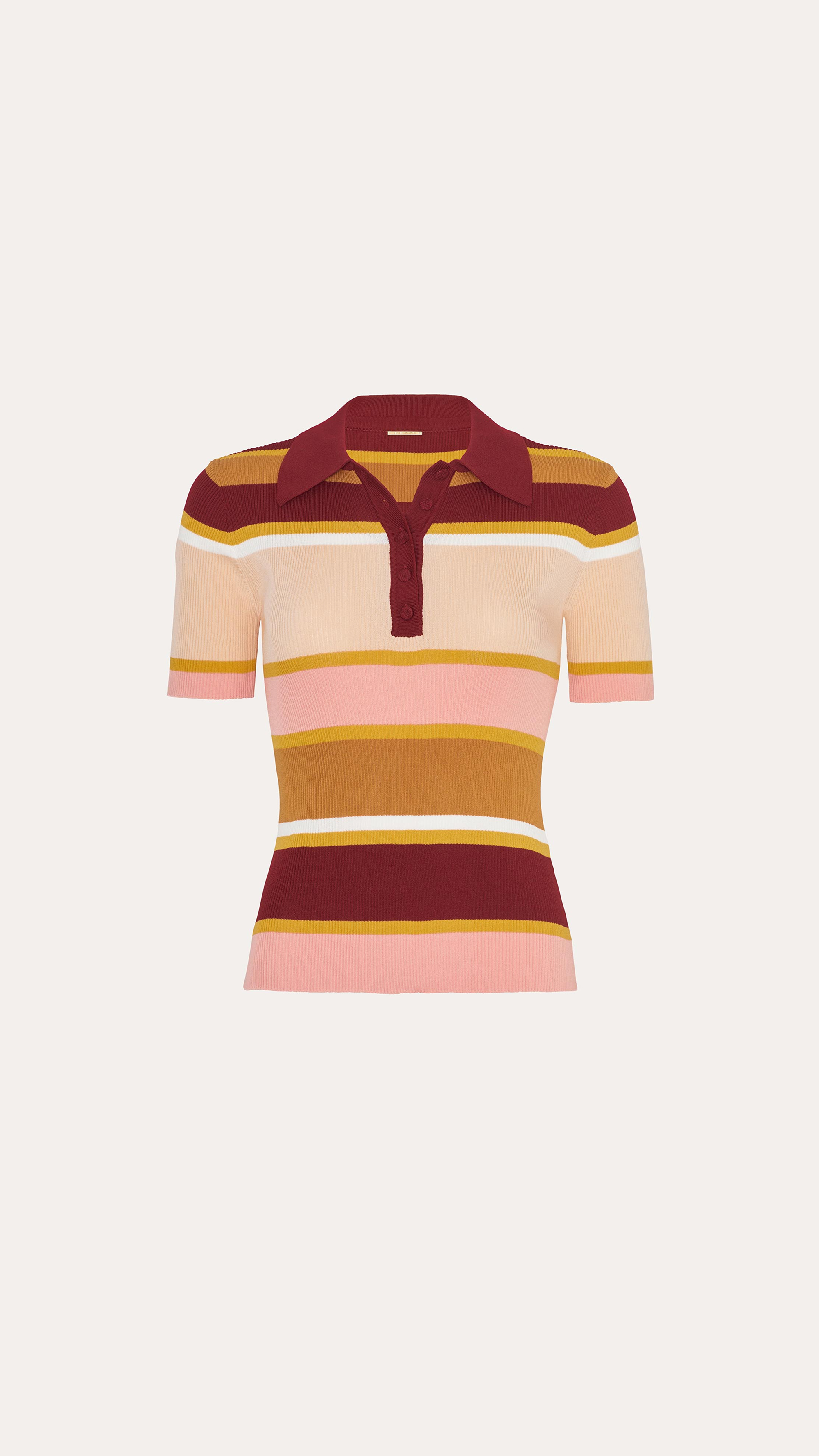 Sylvie Striped Polo Shirt
