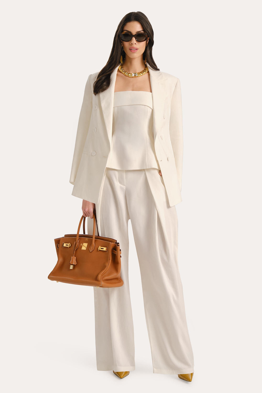 Linda Linen Foldover Top