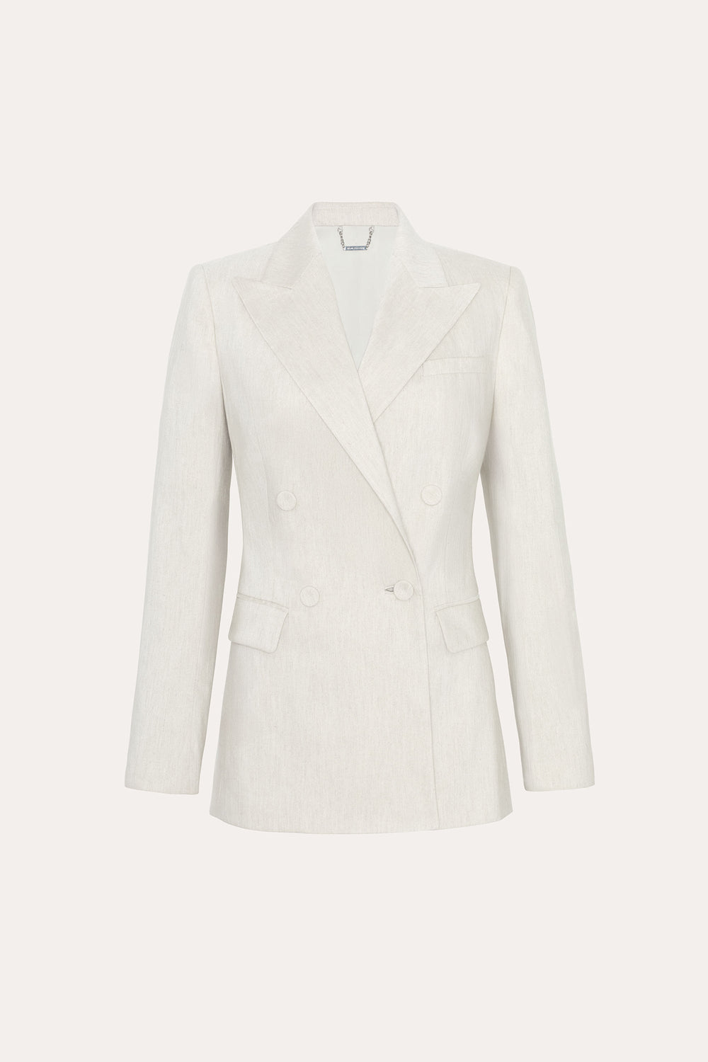 Solenne Double Breasted Linen Blazer