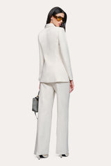 Solenne Double Breasted Linen Blazer