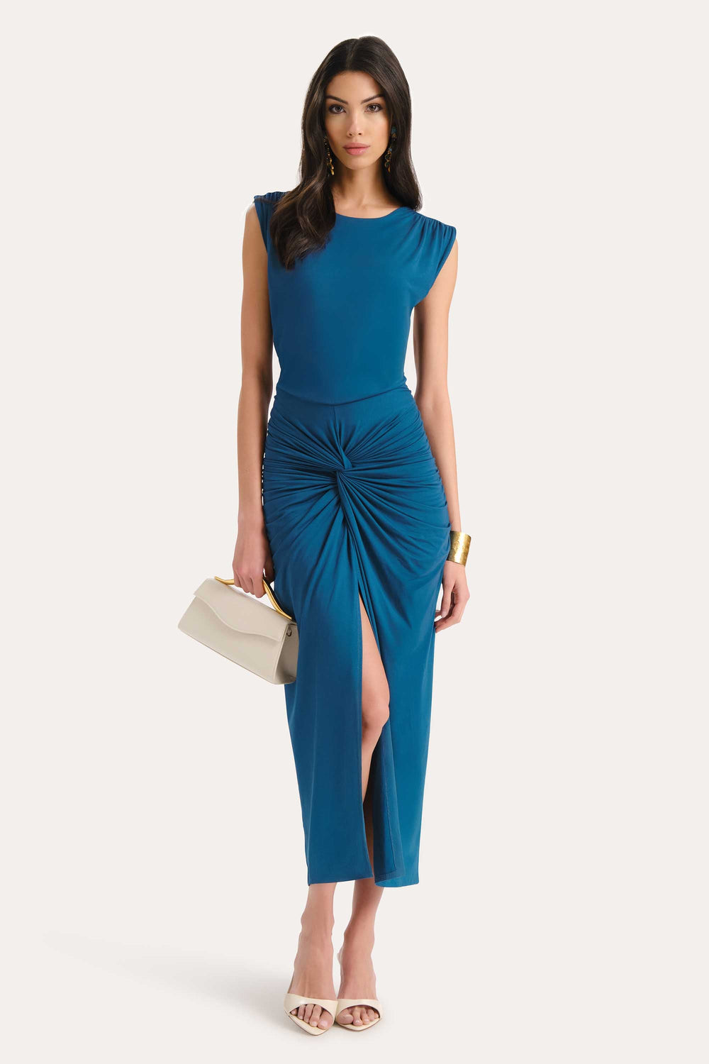 Gwen Ruched Midi Dress