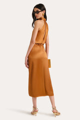 Josephine Draped Halter Dress