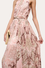 Annie Silk Halter Dress