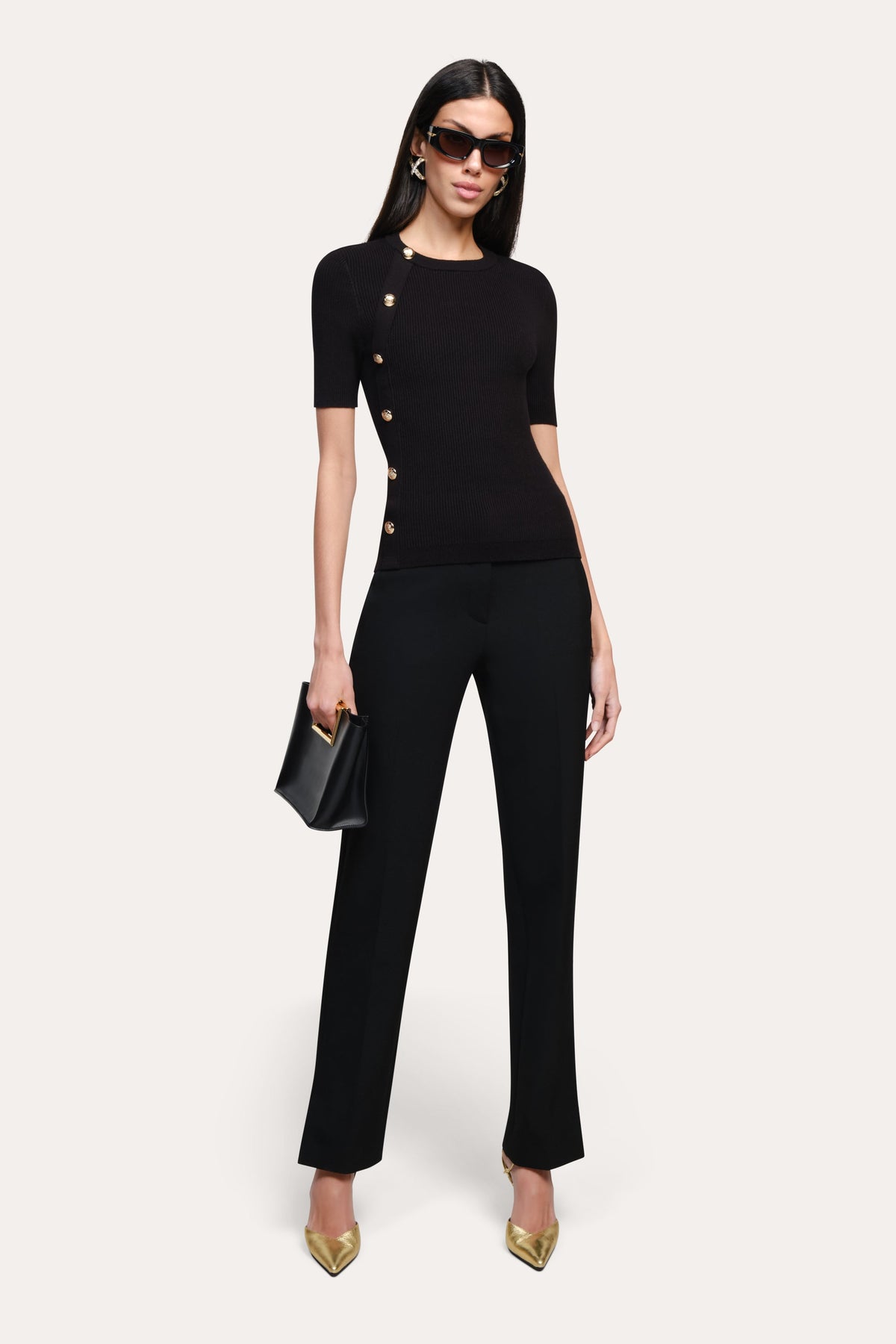 Daphne Ribbed Short Sleeve Top