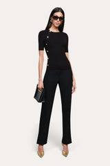 Daphne Ribbed Short Sleeve Top