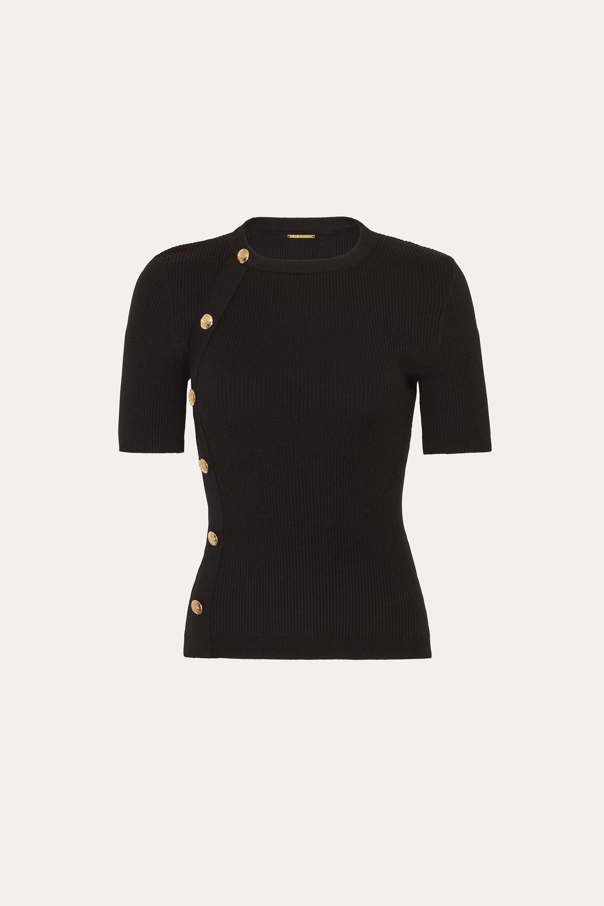 Daphne Ribbed Short Sleeve Top