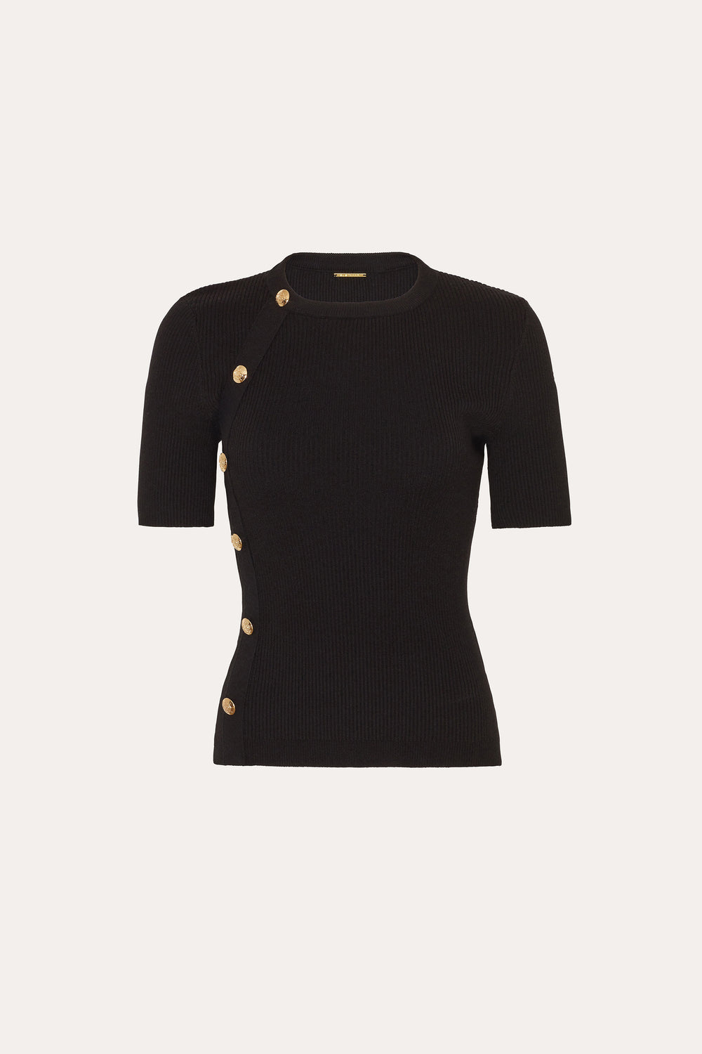 Daphne Ribbed Short Sleeve Top