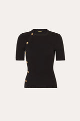 Daphne Ribbed Short Sleeve Top