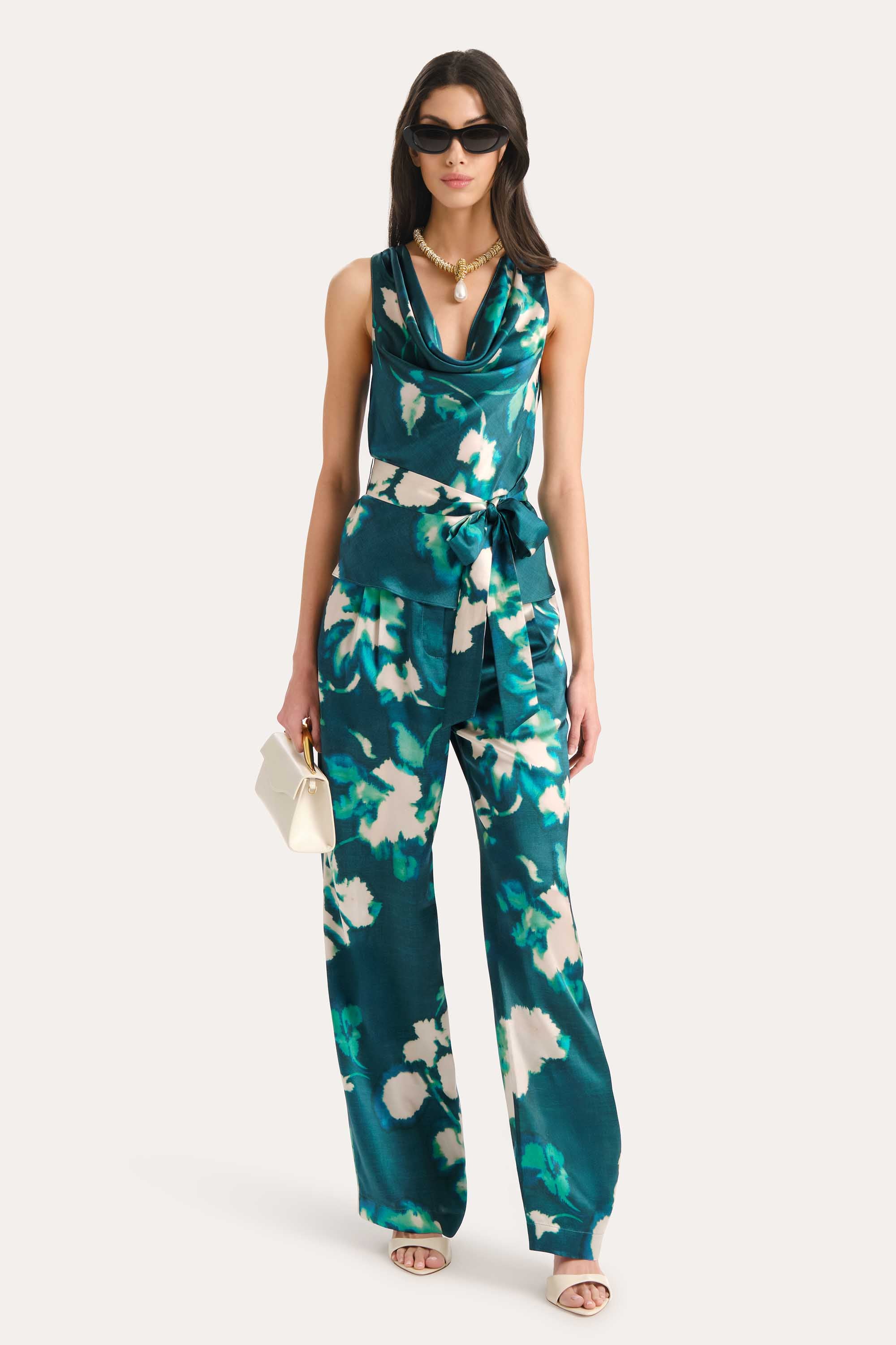 Delilah Floral Silk Halterneck Top