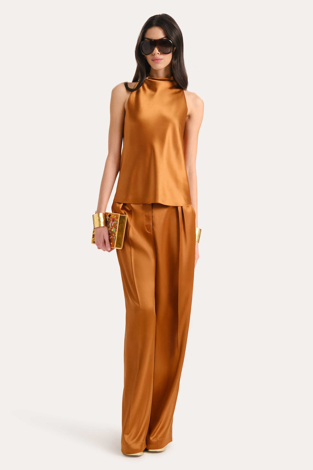 Kaia Satin Wide Leg Pant