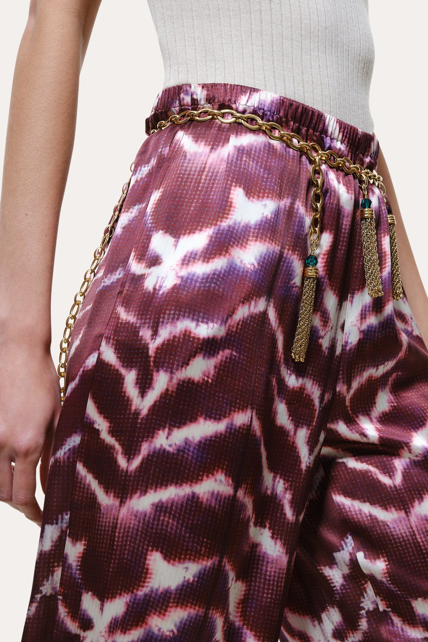 Lila Ikat Silk Pant
