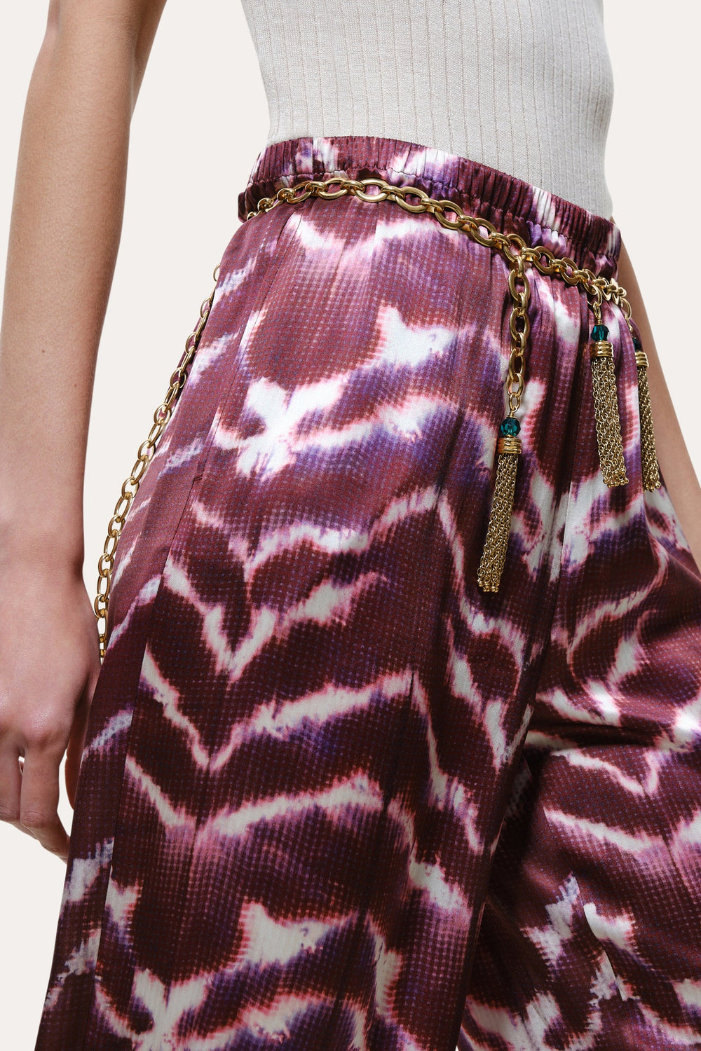 Lila Ikat Silk Pant