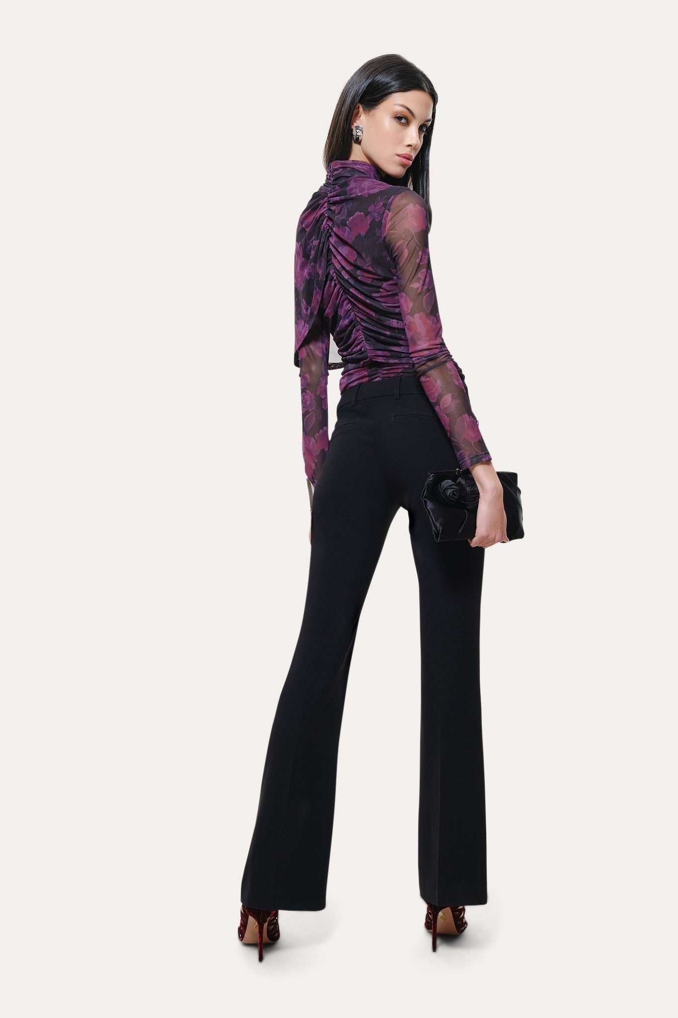 Shannon Japanese Crepe Fit-and-Flare Pant