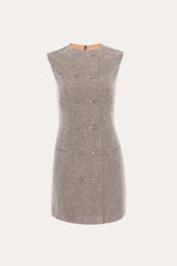 Cécile Bouclé Button Dress