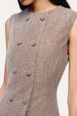 Cécile Bouclé Button Dress