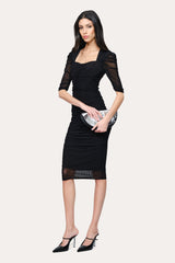 Ruched Mesh Dress