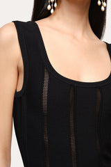 Sylvie Milano Pointelle Midi Dress