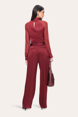 Julia Silk Satin Tie Top