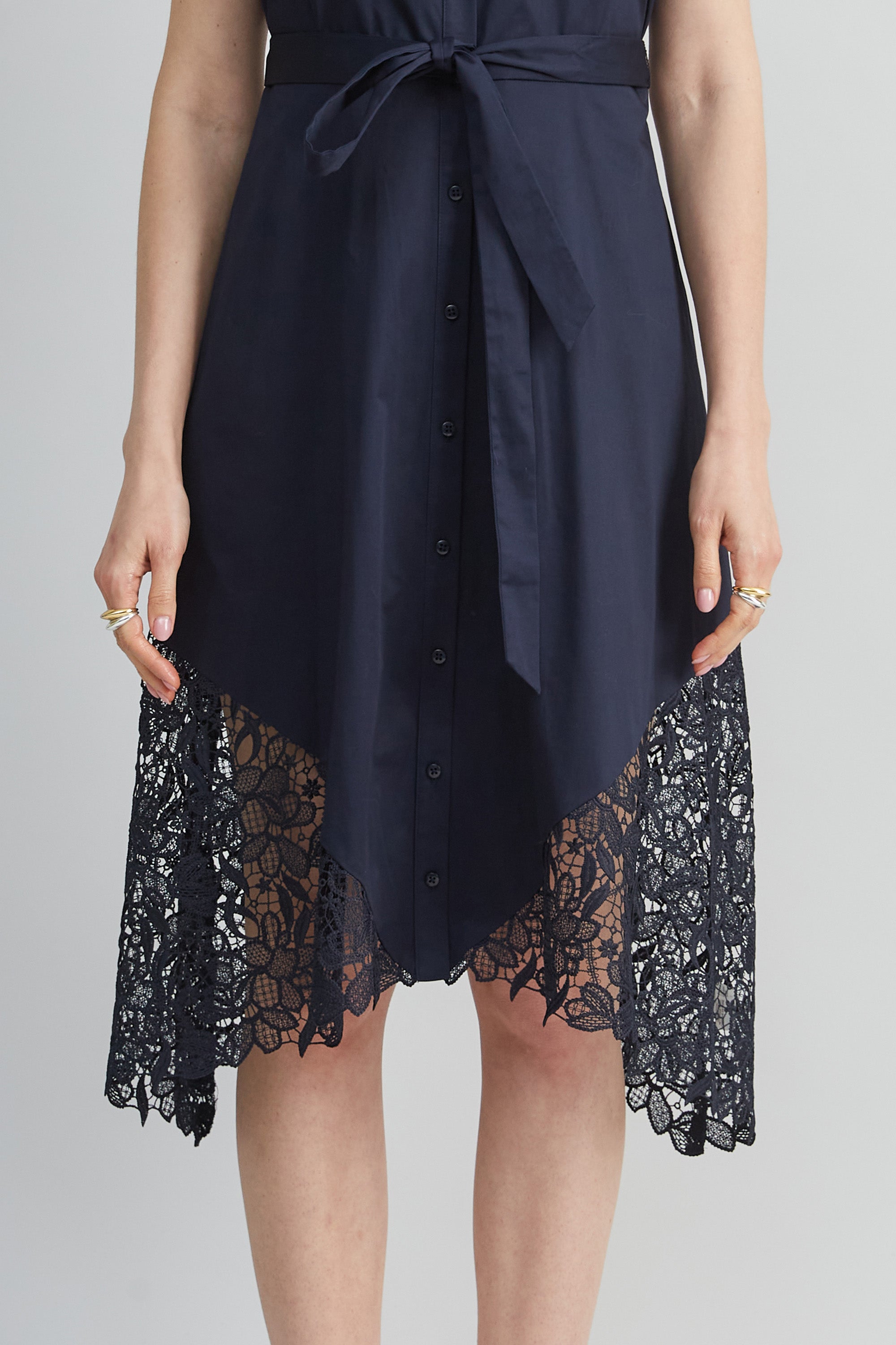 Cotton Lace Hem Dress