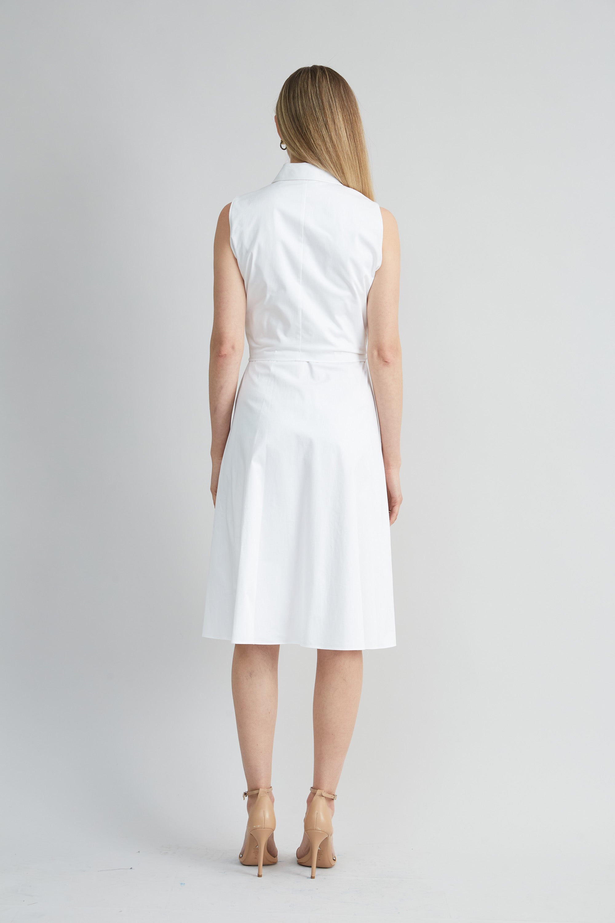 Sleeveless Cotton Tie Dress
