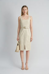 Scallop Melange Dress