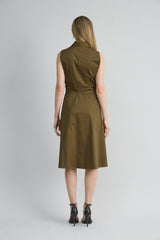 Sleeveless Cotton Tie Dress