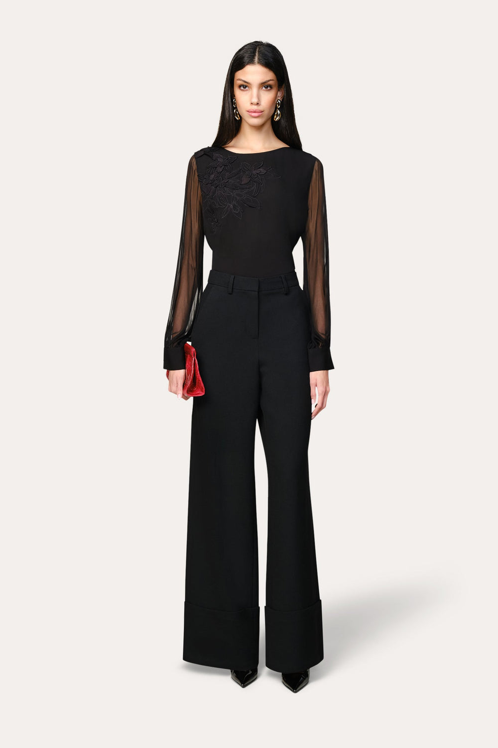 Applique Silk Shirt