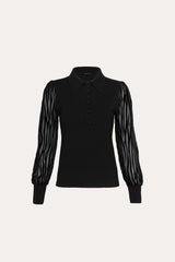 Burnout Polo Sweater
