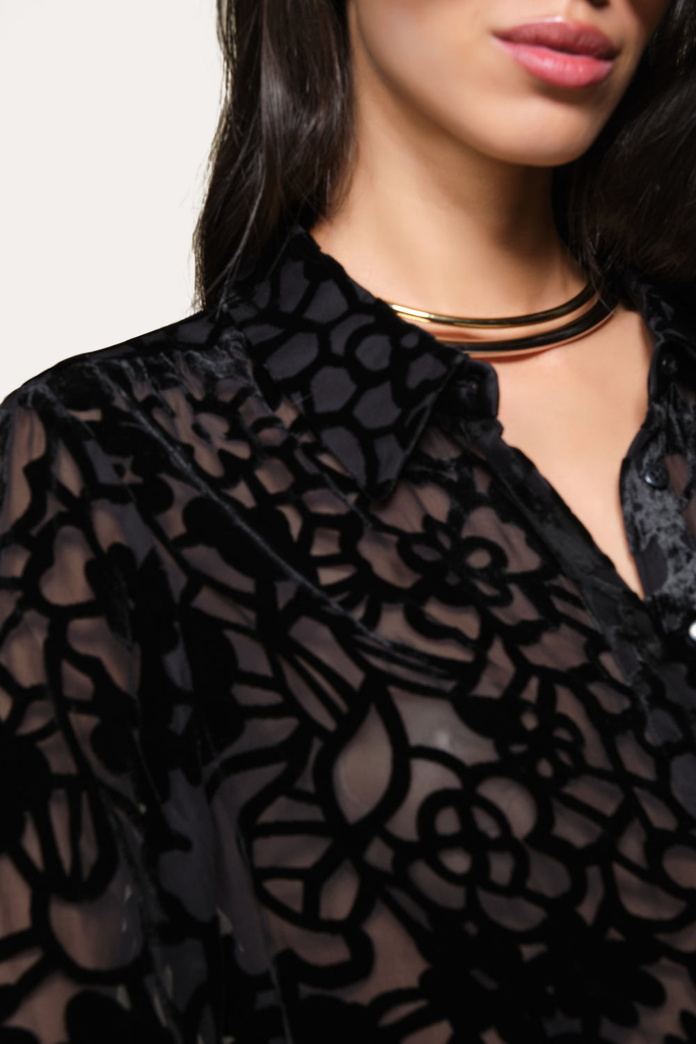 Silk Devoré Blouse