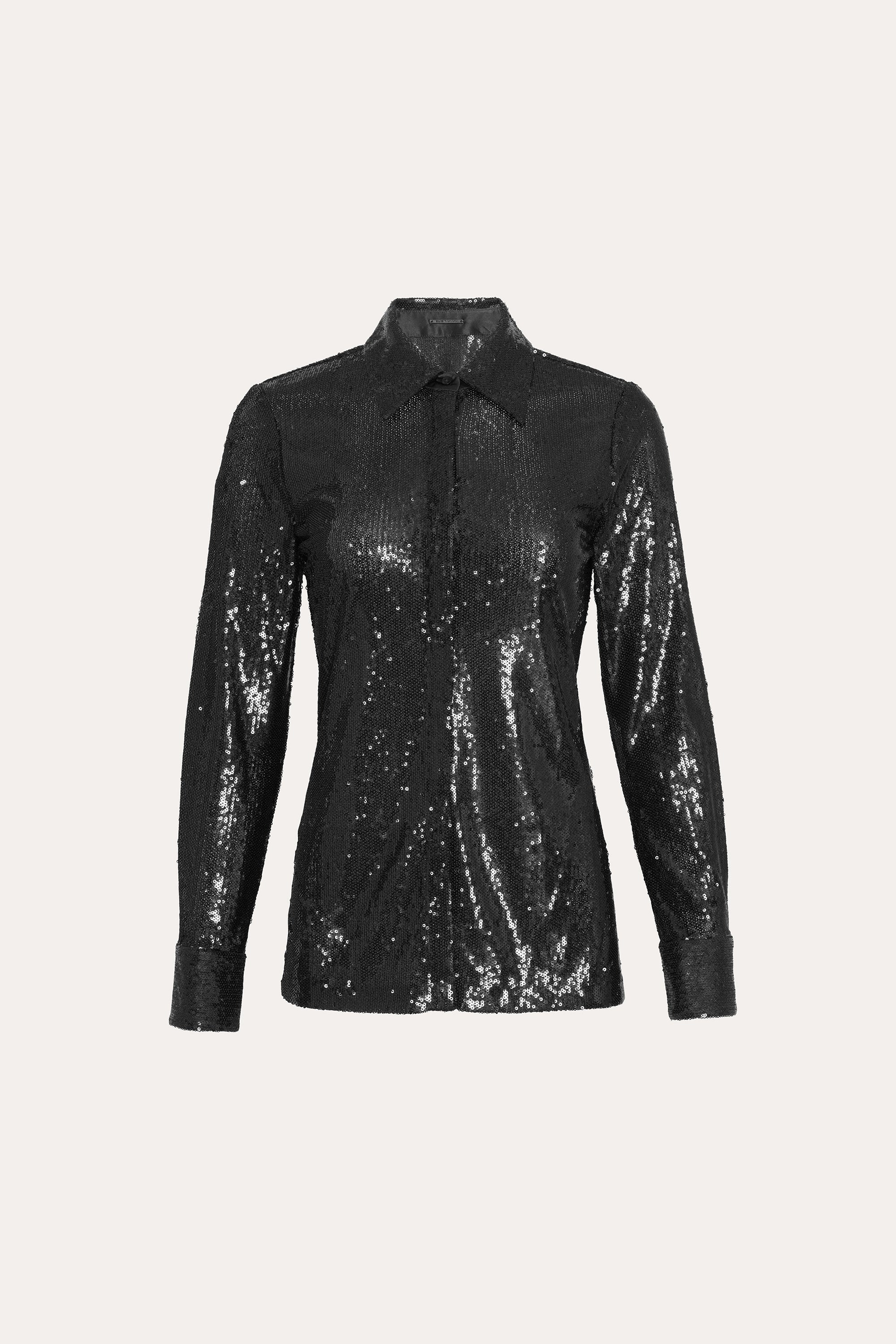 Sequined Button Down