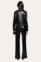Sequined Button Down