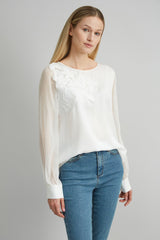 Applique Silk Shirt