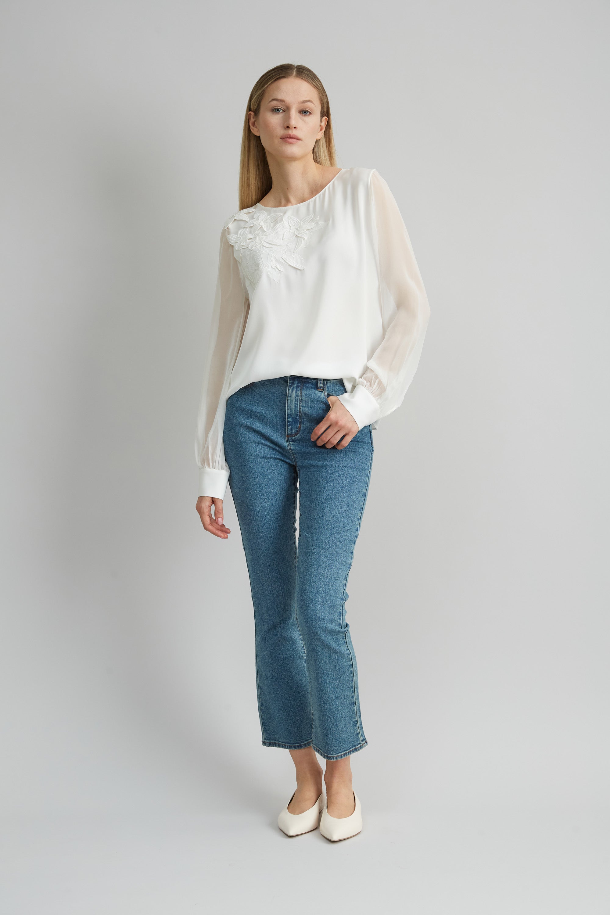 Applique Silk Shirt