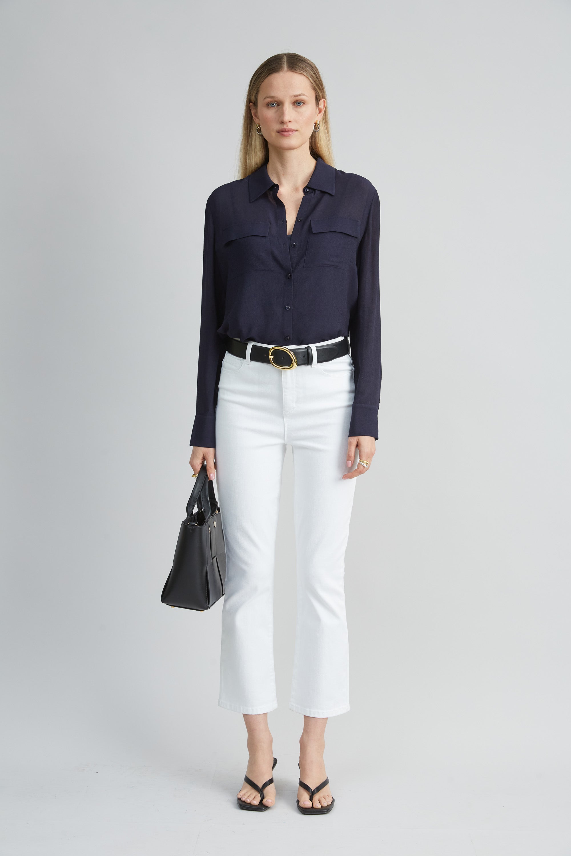Silk Texture Utility Shirt