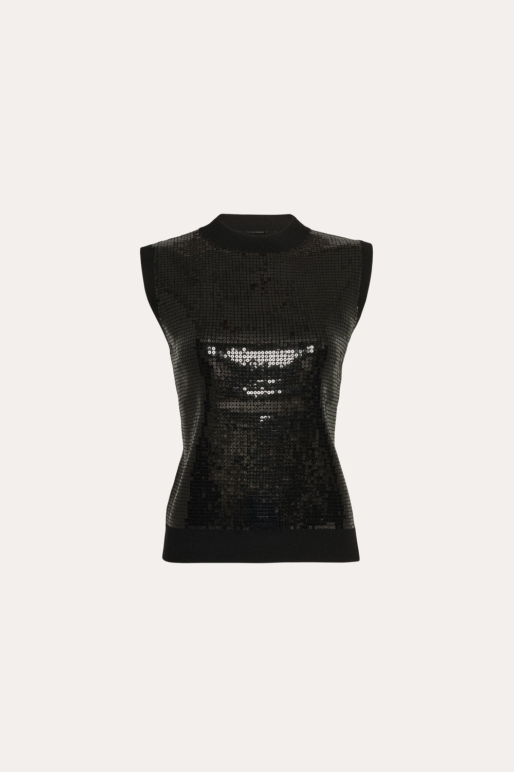 Sleeveless Pave Sequin Sweater