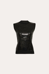 Sleeveless Pave Sequin Sweater