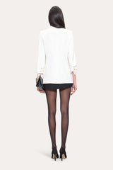 Ruched Sleeve Blazer